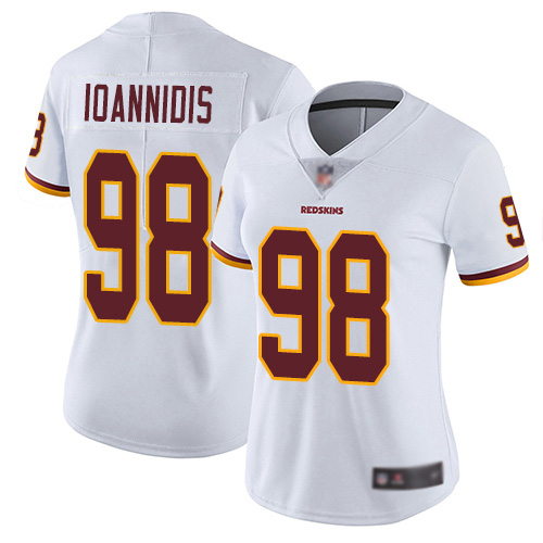 Washington Redskins Limited White Women Matt Ioannidis Road Jersey NFL Football #98 Vapor->youth nfl jersey->Youth Jersey